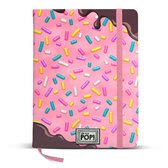 Oh My Pop! Hardcover notitieboek - Notebook - notitieblok met elastische band - Pennenlus - Sprinkles