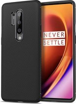 OnePlus 8 Pro Twill Slim Texture TPU Hoesje Zwart