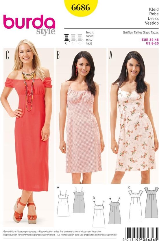 New Look Meisjes Easy Naaipatroon 6444 Romper, Jumpsuits & Jurken