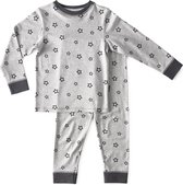 Little Label - 2-delige pyjama - grijs, sterren - maat 122/128 - bio-katoen