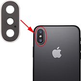 iPhone X Lens Glas Cover + Frame voor Back Camera van Apple| Zwart / Black  | Reparatie onderdeel