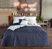 Beddensprei_sprei_kleur_Navy blauw_220X240cm_100% POLYESTER_