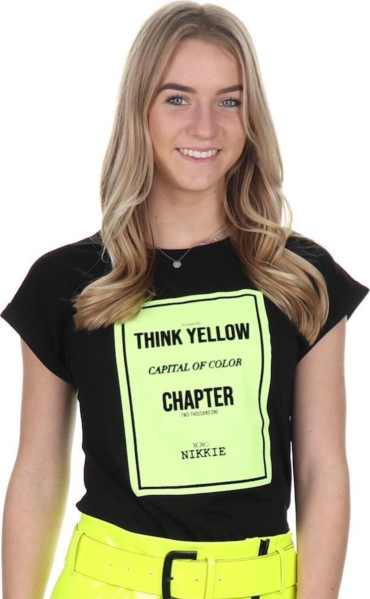 Nikkie By Nikkie Plessen Think Yellow T-Shirt Black | bol.com