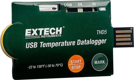 CHICIRIS Temperatuur- En Vochtigheidsdatalogger LCD USB PDF Recorder - 32000 Punten