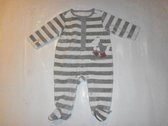 pyjama noukie's 3 maand 62cm jongen streep grijst