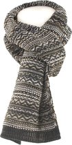 TRESANTI sjaal - Bruine gebreide aztec sjaal - Warme sjaal