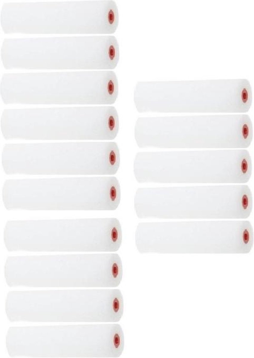 15x verfroller / schuimrollers fijn - 10 cm - verfrollers geschikt voor diverse soorten verf