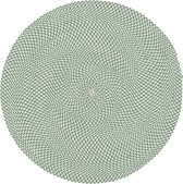 Kave Home - Rodhe 100% PET tapijt in groen Ø 100 cm