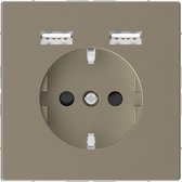 Stopcontact - Inbouw - Randaarde - USB Type A+A - Sahara - Systeem Design - Schneider Electric - MTN2366-6033