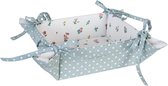 Broodmandje | 35*35*8 cm | Creme | Katoen | Vierkant | Bloemen | Clayre & Eef | ISL47