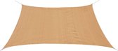 Zonnescherm HDPE vierkant beige 3,6x3,6 m