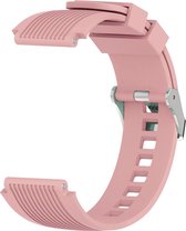 Geschikt voor Samsung Galaxy Watch (46MM) Siliconen Bandje Vertical Stripe |Roze / Pink| One Size
