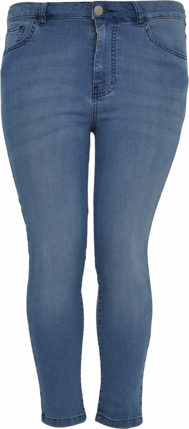 Yoek | Grote maten - dames jeans skinny 7/8 - lichtblauw | bol.com