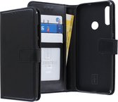 Motorola Moto E6 Plus Bookcase hoesje - CaseBoutique - Effen Zwart - Kunstleer