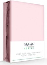 Nightlife Concept Jersey hoeslaken 150 gram 180x210/220 + 30 - 100% Katoen (stretch) - Roze
