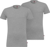 Levi's - T-shirt Ronde Hals Grijs 2Pack - M - Modern-fit