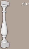 Halve baluster Profhome 471111 Exterieur lijstwerk Balustrade Gevelelement neo-classicisme stijl wit