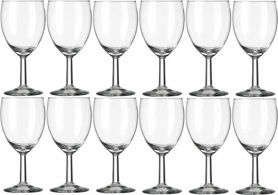 18x Wijnglazen voor rode wijn 200 ml Gilde - 20 cl - Rode wijn glazen - Wijn drinken - Wijnglazen van glas