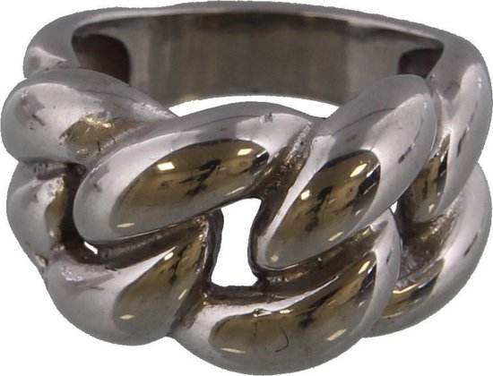 Ring à gros Dielay - acier inoxydable - taille de bague 19 - argentée - Dielay