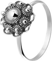 Lucardi Dames Ring met Zeeuwse knoop - Ring - Cadeau - Echt Zilver - Zilverkleurig