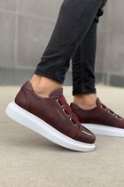 Chekich Heren Sneaker - bordeaux - wit - schoenen  - CH251 - maat 44