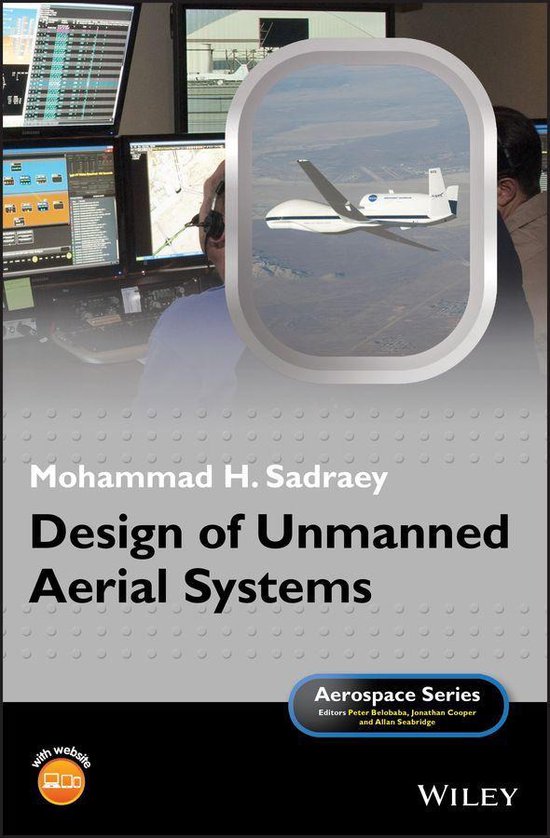 Couverture du livre 'Design of Unmanned Aerial Systems' avec une image d'un avion sans pilote.