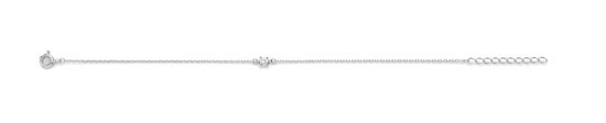 New Bling Zilveren Armband 9NB 0395 16,5 + 3 CM -Zirkonia - ankerschakel - Zilverkleurig