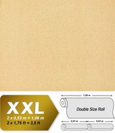 Behang glasvezel look luxe 3d EDEM 917-23 structuur vinylbehang reliëf behang met glans effect abrikoos oranje goud | 10,65 m2