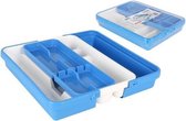 Bestekorganizer Tontarelli Blauw Wit (31,7 x 41,8 x 7,7 cm)