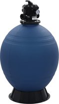 Zwembadzandfilter met 6-positie ventiel 660 mm blauw