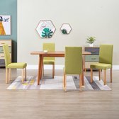 Eetkamerstoelen 4 st stof groen