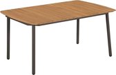 Tuintafel 150x90x72 cm massief acaciahout en staal