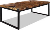 Salontafel 110x60x40 cm teakhout en hars