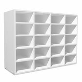 Schoenenrek - Spaanplaat met PVC-versterkte randen - Wit - 92x33x67,5 cm
