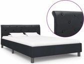 Bedframe kunstleer zwart 140x200 cm