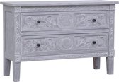 Dressoir met 2 lades 90x30x60 cm massief mahoniehout