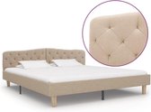 Bedframe stof beige 180x200 cm