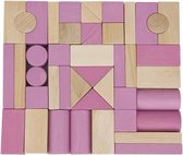 Van Dijk Toys - Blokken - Roze/blank