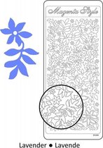 Sticker 10x23cm x10 lavendel solid flowers