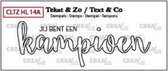 Crealies Tekst & Zo stempel Nederlands Kampioen omlijnin