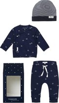 Noppies Cadeauset (3delig) Broek JOEL Shirt JONES en Mutsje - Maat 50