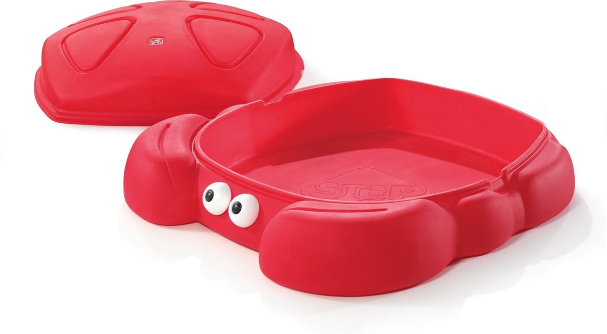 Step2 Crabbie Zandbak - Met Deksel en Bankjes - Zandbak krab van plastic / kunststof met schelp deksel - Twee voorgevormde zitbankjes — afbeelding 2