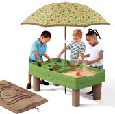 Step2 Zand & Watertafel Naturally Playful Groen - Incl. parasol en diverse accessoires