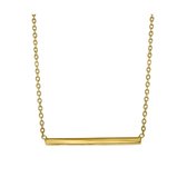 Lucardi - Zilveren ketting bar goldplated