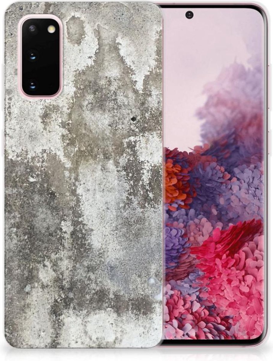 Samsung Galaxy S20 TPU Siliconen Hoesje Beton Print