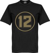 Senna 12 Retro T-Shirt - Zwart  - 5XL