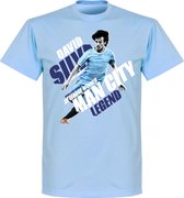 David Silva Manchester City Legend T-Shirt - Lichtblauw - L