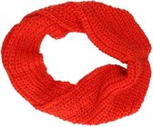 Écharpe tricotée à col roulé orange / rouge pour adulte - Accessoire hiver