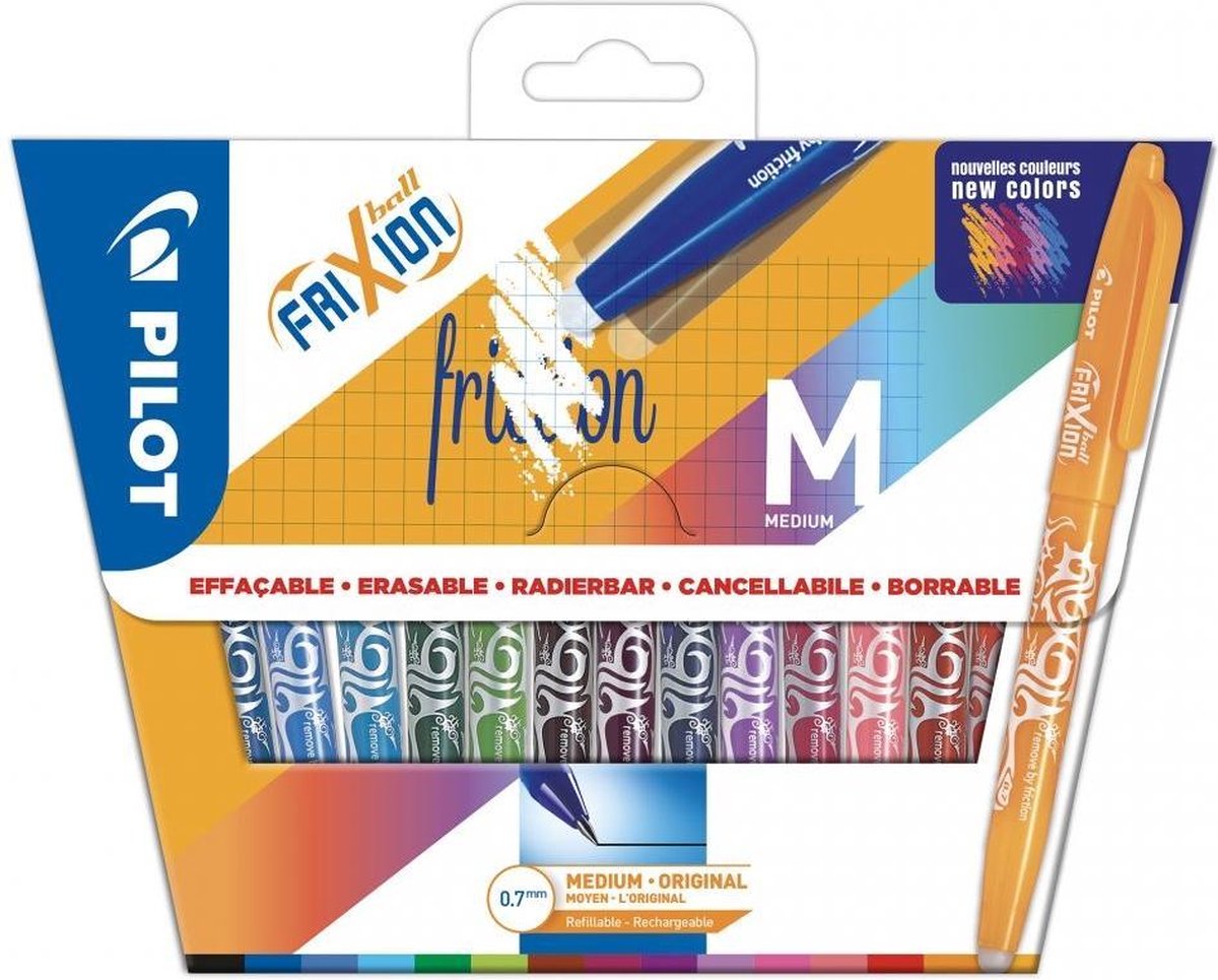 Assortiment de couleurs Pilot Frixion Clicker-Roller effaçable