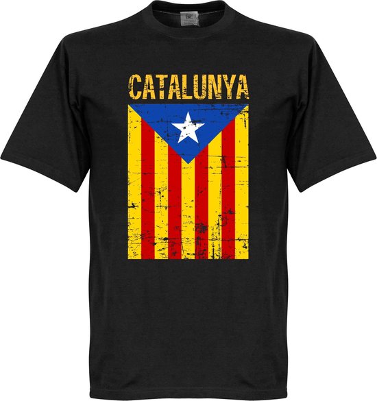 Catalonië Vintage T-Shirt - Zwart - M
